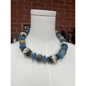 Honolulu Authentic Vintage Large Beaded Ethnic Boho Western Necklace